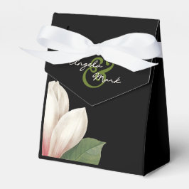 Südmagnolische Blume Hochzeit | Elegant Black Geschenkschachtel