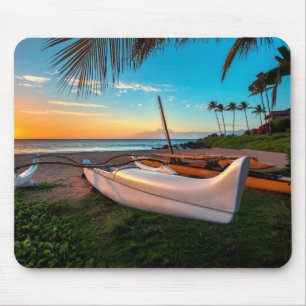 Südmaui-Strand an Sonnenuntergang   Maui, Hawaii Mousepad