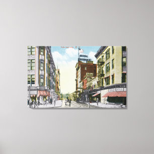 Südmitte-Straßen-Ansicht des Hotel-Mohikaners Leinwanddruck