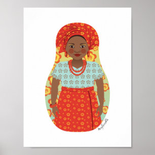 Südnigerianisches Matryoshka-Poster Poster
