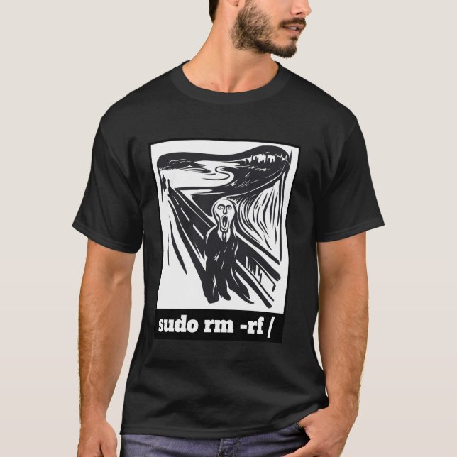 Sudo RM -RF Programmer Sysadmin Developer Joke Cod T-Shirt (Vorderseite)