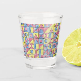 Sudoku 1-Modern Bauhaus Geometrische Kunst Schnapsglas