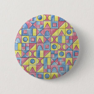 Sudoku 1-Modern Minimalistische Bauhaus Geometrisc Button