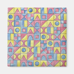 Sudoku 1-Modern Minimalistische Bauhaus Geometrisc Magnet