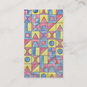 Sudoku 1-Modern Minimalistische Bauhaus Geometrisc Visitenkarte