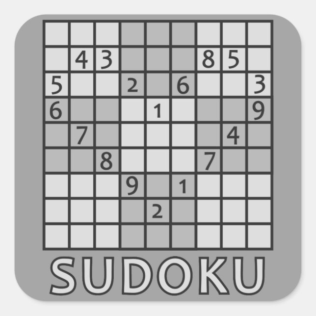 SUDOKU Aufkleber (Vorderseite)
