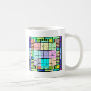 Sudoku Buntglas-Entwurf Kaffeetasse