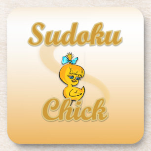 Sudoku Chick Getränkeuntersetzer