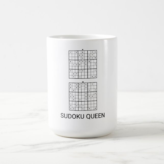 SUDOKU KÖNIGIN LUSTIG KAFFEETASSE (Mittel)