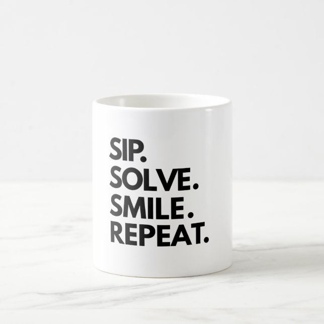 Sudoku Liebhaber Cup of Choice:Sip Solve Lächeln W Kaffeetasse (Mittel)