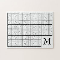 Sudoku Monogram Jigsaw Puzzle