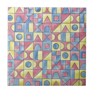Sudoku One-Modern Minimalist Bauhaus Geometrische Fliese