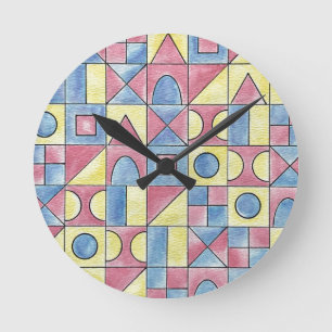 Sudoku One-Modern Minimalist Bauhaus Geometrische Runde Wanduhr