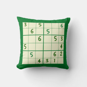 Sudoku Puzzle 6x6 Throw Kissen
