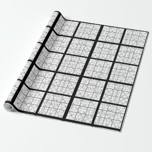 Sudoku Puzzle Design Wrapping Paper Geschenkpapier