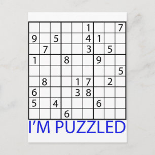 Sudoku Puzzle Postkarte