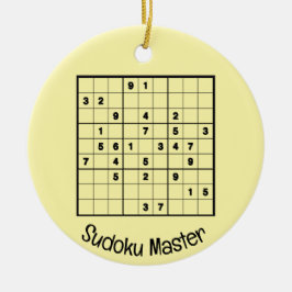 Sudoku Puzzles Design Keramik Ornament