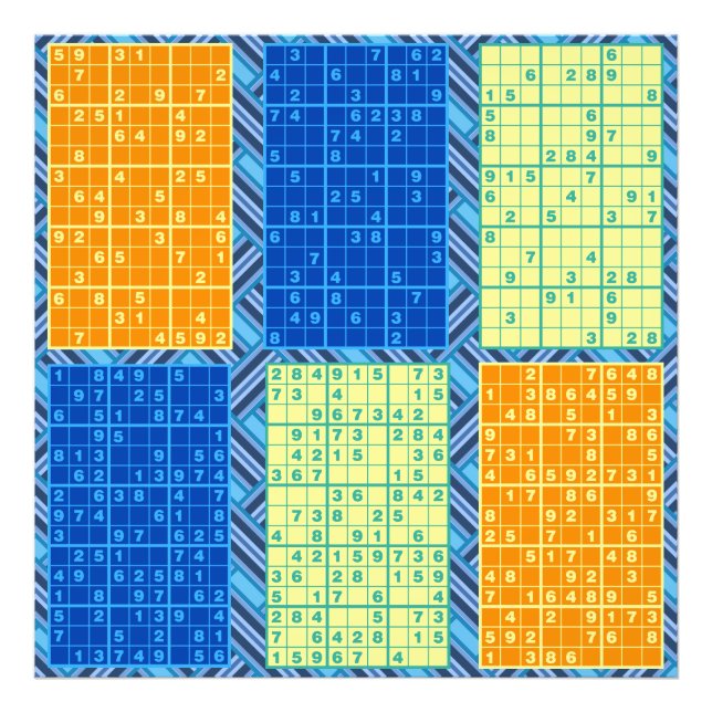 Sudoku Puzzles Fotodruck (Vorne)