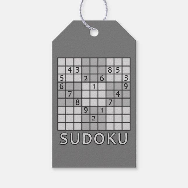 SUDOKU-Tags Geschenkanhänger (Vorderseite)