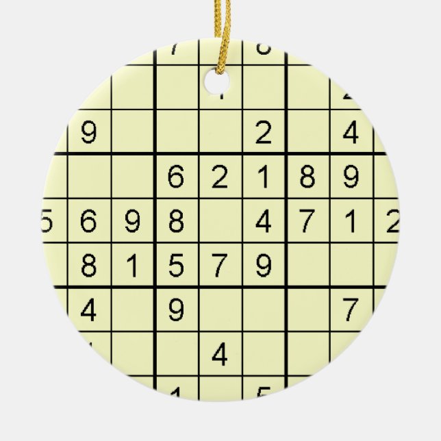 Sudoku Yellow Ornament (Vorne)