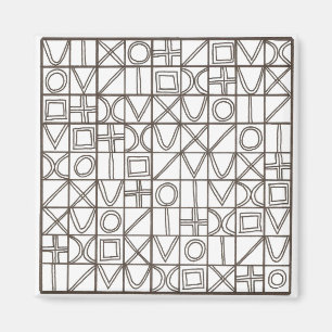 Sudoku Zwei-Schwarz-Weiß-Moderne Minimalistisch Magnet