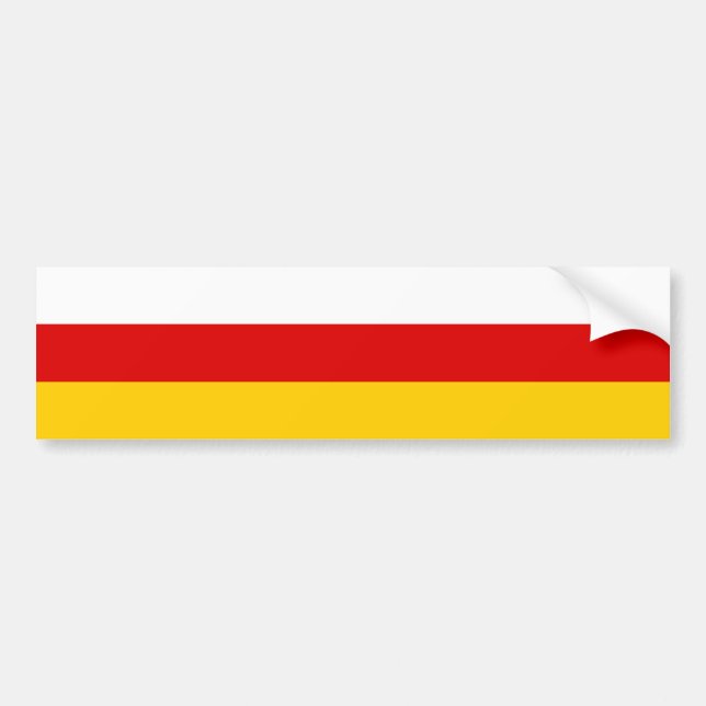 Südossetische Flagge Autoaufkleber (Vorne)