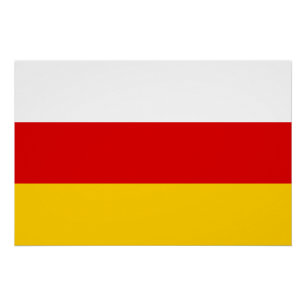 Südossetische Flagge Poster