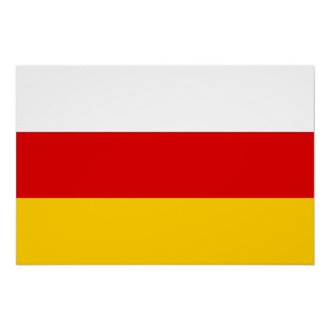 Südossetische Flagge Poster (Vorderseite)