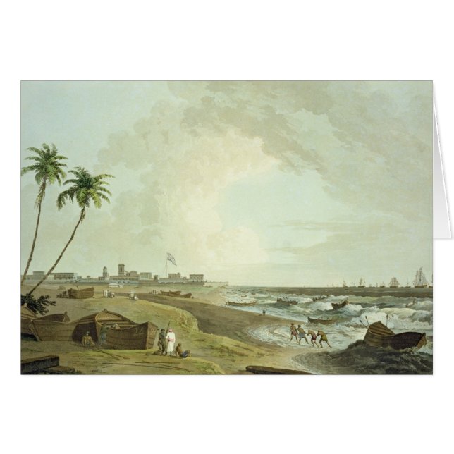 Südostansicht des Forts St George, Madras, Platte (Vorderseite (Horizontal))