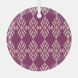Südostasiatisch: Retro-Aboriginal-Muster Ornament Aus Glas