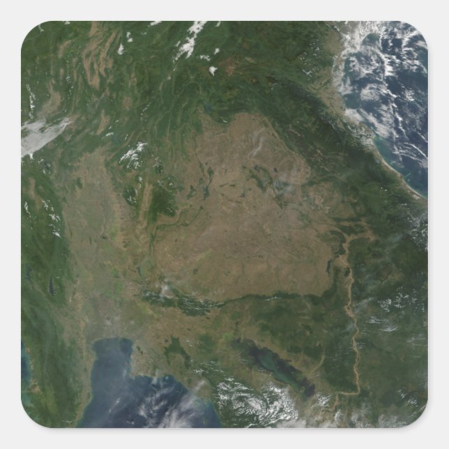 Südostasien Quadratischer Aufkleber (Vorderseite)