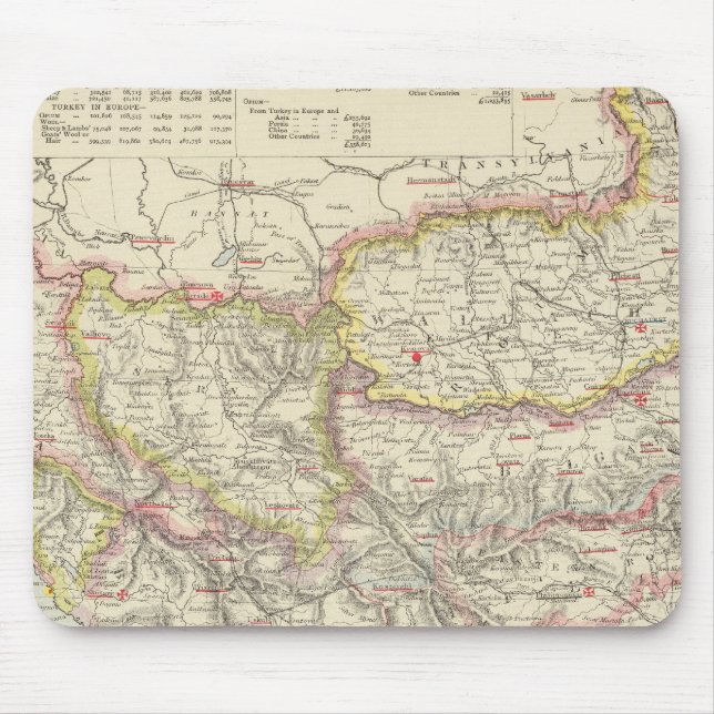 Südosteuropa, Rumänien, Türkei, Serbien Mousepad (Vorne)