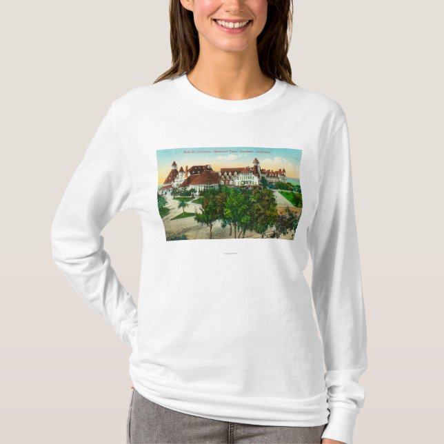 Südöstliche Ansicht des Hotel del Coronado T-Shirt (Vorderseite)