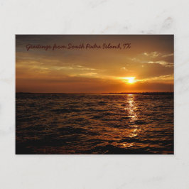 Südpadre Island - Sonnenuntergang Postkarte