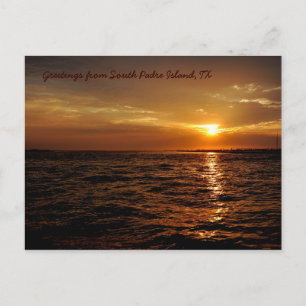 Südpadre Island - Sonnenuntergang Postkarte