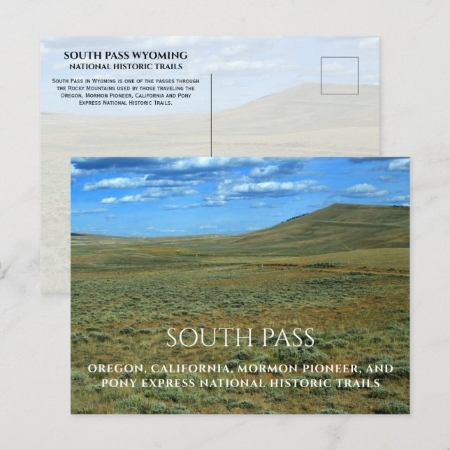 Südpass Wyoming, National Historic Trails Postkarte (Vorne/Hinten)