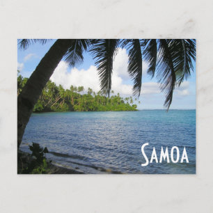 Südpazifik Gerahmt von Palm Tree, Samoa Postkarte