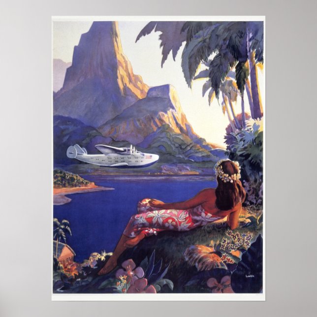 Südpazifik Vintage Poster (Vorne)