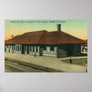 Südpazifikbahnhof in Medford, OR Poster