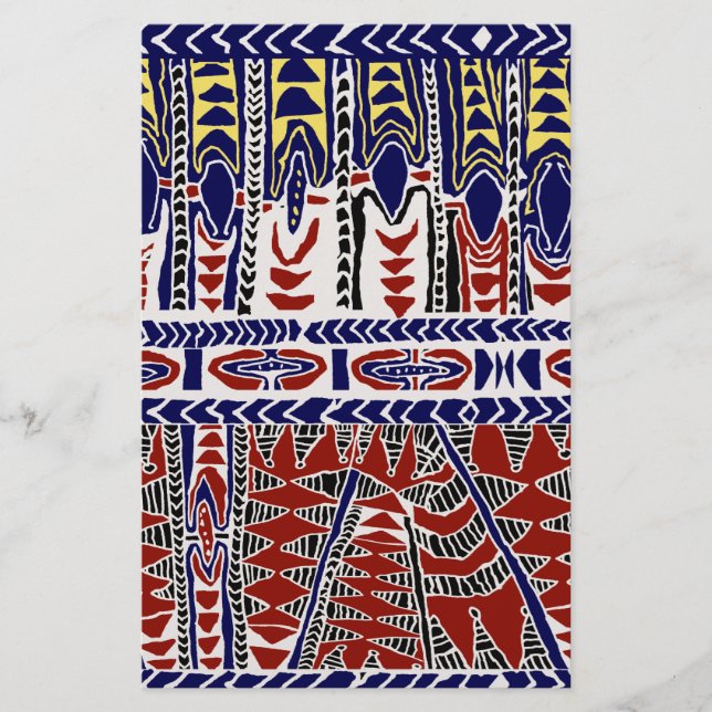 Südsee Samoa Batik Briefpapier (Vorderseite)