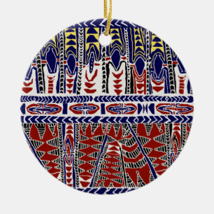 Südsee-Samoa-Batik Keramik Ornament