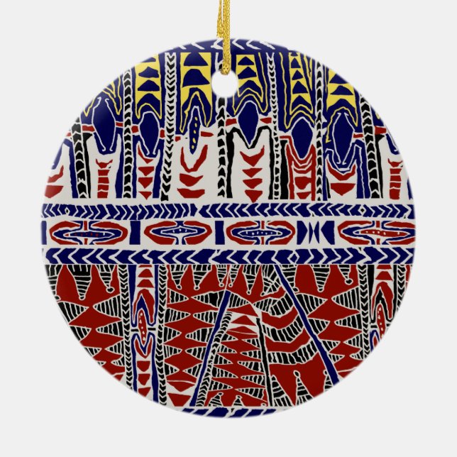 Südsee Samoa Batik Keramik Ornament (Hinten)