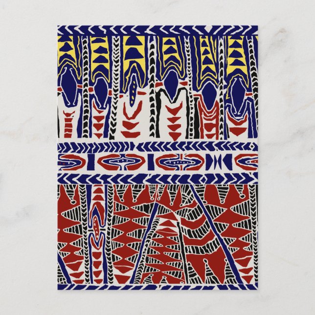 Südsee Samoa Batik Postkarte (Vorderseite)