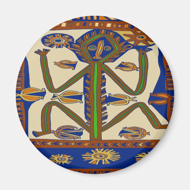 Südsee-Samoa-Mann Magnet (Vorne)