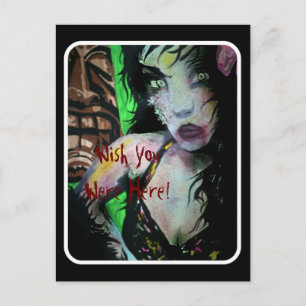 'Südsee Tote' Tiki Zombie Postcard Postkarte