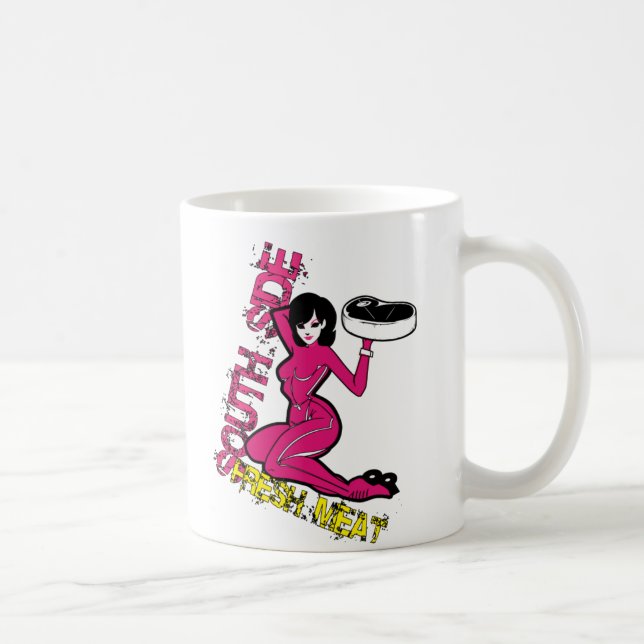 Südseiten-Rollen-Derby-Team-Frischfleisch Kaffeetasse (Rechts)