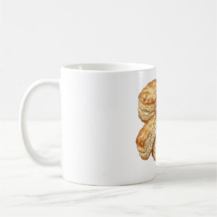 Südstaaten-Buttermilchbrötchen-Lebensmittelillustr Kaffeetasse