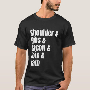 Südstaaten-Komfortfood BBQ-Schweinefleisch-Zutaten T-Shirt