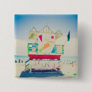 Südstrand des Leibwächter-Turm- , Miami Button