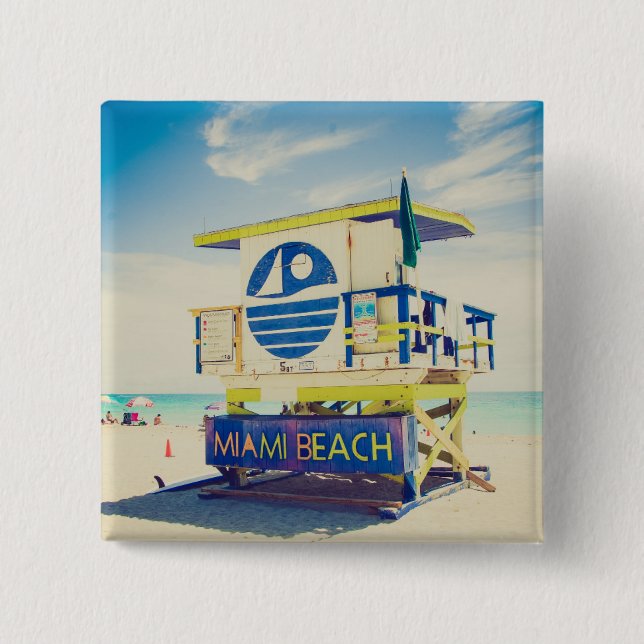 Südstrand des Leibwächter-Turm-|, Miami, Florida Button (Vorderseite)